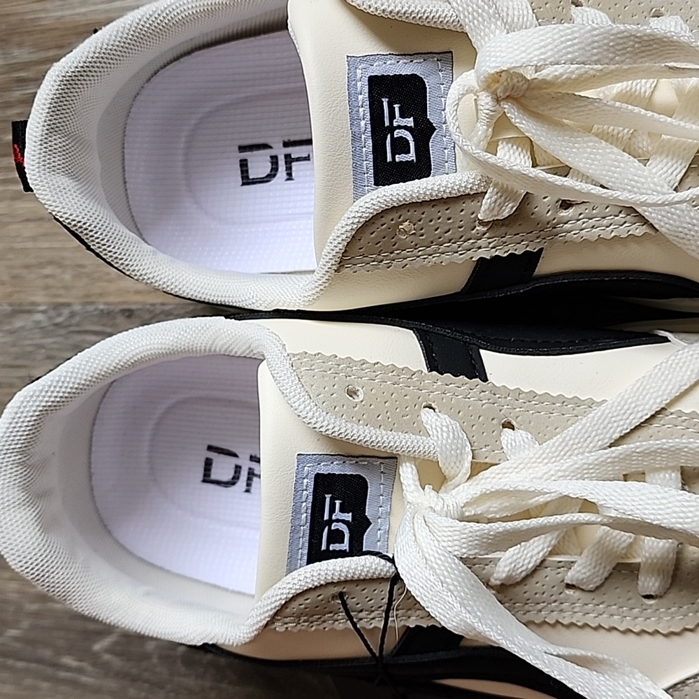 Cream and Black Sneakers - Picture 4 of 13